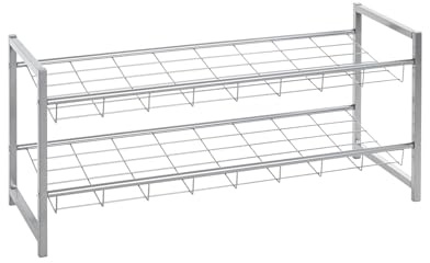 HAKU Schuhregal alu, Metall - Maße: B 80 x H 38 x T 30 cm, Style: Modern