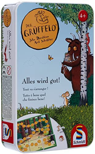 Schmidt Spiele 51276 Gruffalo Grüffelo, Alles Wird gut, Bring Mich mit Spiel in der Metalldose, Bunt