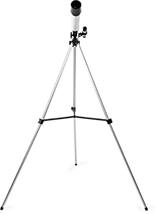Nedis 50/600 Refractor Telescope for Adults, Beginners & Kids, 50mm Aperture 600mm Focal Length (50x-100x), Compact & Portable with Adjustable Tripod, for Astronomy, Stars, Planet and Moon Watching
