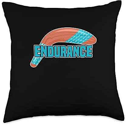 Endurance Boomerang Wielding Ancient Weapon Boomerang Throw Pillow