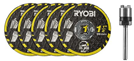 Ryobi RAR301-6 38 mm Twist Lock Cut-Off Disc Kit (6 Piece)