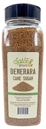 Demerara Cane Sugar | Dasher's Spice & Beans | 2 lb Container