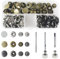 RichLuck Druckknöpfe aus Metall, 15 mm, Mit 4 Installationswerkzeugen, Ohne Nähen, Für Jeans, Jacken, Taschen, Gürtel, Kleidung, Leder, 30 Sets