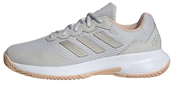 Adidas Damen Gamecourt 2.0 Tennis Shoes, Grey one/Cyber met./Powder Coral, 41 1/3 EU