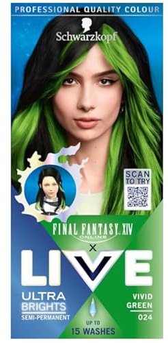 Schwarzkopf Live Ultra Brights Semi-Permanente Haarfarbe 024 Vivid Green pack of 3