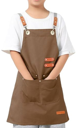 Oyccen Grembiuli Bambini con Tasche Grembiule da Pittura Grembiule da Cucina per Bambini Grembiule Artista per Ragazzi e Ragazze