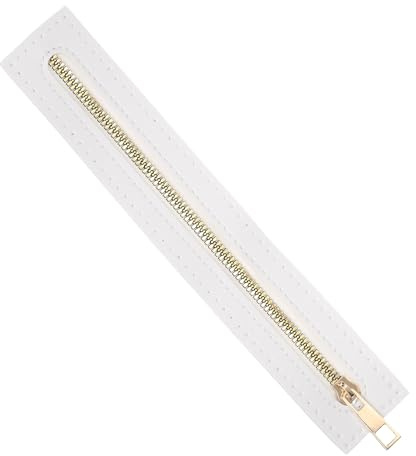 QUARKZMAN Cerniera In Pelle PU 23.5 x 4.2cm/9.3x1.7 Con Cerniera A Spirale Per Borse A Mano A Uncinetto Scarpe Jeans Accessori Per Fai Da Te Bianco