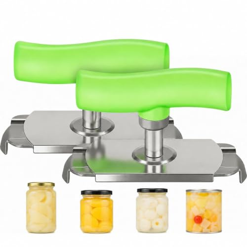 Abrelatas Ajustable, Abridor de Tarros de Acero Inoxidable Multifunción Effortless Arthritis
