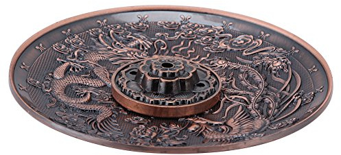 Alliage de zinc Encens support Motif dragon Censer plaque pour chambre à coucher Bureau, ajustement pour 1,8 mm 2,5 mm 3,5 mm Incenser clés