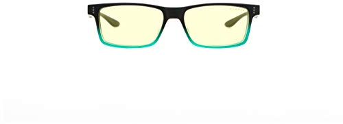 Gunnar Gaming and Computer Eyewear - Cruz (age 12+) - Frame Colour: Onyx-Turquoise, Lens Tint: Amber (Blocks 65% Blue Light & 100% UV Light) - Patented lens - Reduce eye strain & dryness