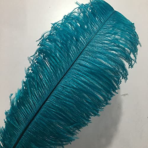 Sowder 20pcs Natural 10-12inch(25-30cm) Ostrich Feathers Plume for Wedding Centerpieces Home Decoration(Teal)