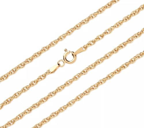 Old English Jewellers 9CT YELLOW GOLD & SILVER PRINCE OF WALES CHAIN/NECKLACE - 16 18 20 (20)