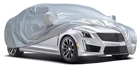 Lona Cubre Coche, Funda Protectora Autos Talla (M 410 a 430x165x120cm) Cubierta de Nylon Impermeable