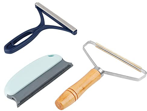CHSEROK Fusselbürste Kleidung, 3 Stück Pet Hair Remover, Tierhaarentferner Wird zum Entfernen von Tierhaaren aus Betten, Sofas, Teppichen und Kleidung Verwendet