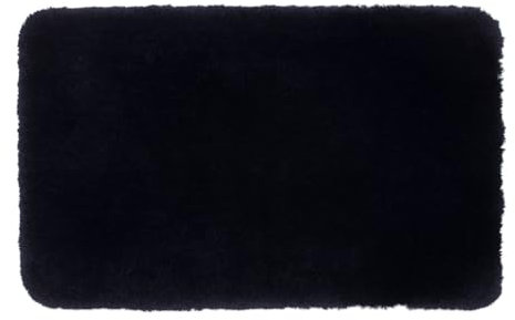 Gözze - Deluxe Badteppich mit extra hohem Flor, 100% Polyester (Mikrofaser), Mit Antirutschbeschichtung, 60 x 100 cm - Graphit