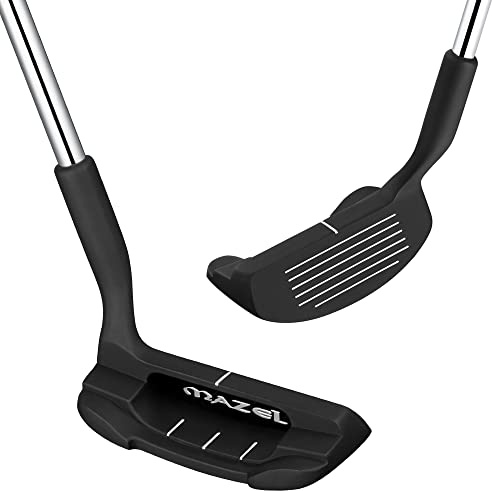 MAZEL Chipper Golf Club de golf 36/45 degrés pour homme et femme droitier, améliorez votre jeu court (noir, main droite, 45 degrés)