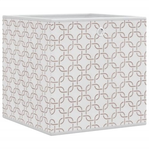 vidaXL Scatole Portaoggetti 10 pz Crema 32x32x32cm Tessuto Non Tessuto, Scatola di immagazzinaggio Pieghevole, unità di stoccaggio cubo, Scatola di immagazzinaggio cubo