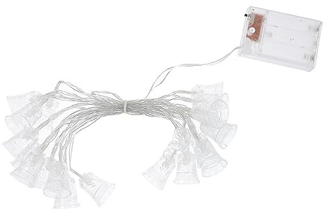 Angoily 3m Led Glocken-lichterkette Led Lichterkette Innen Außen Dekoration Bunt Batteriebetrieben Kreative Glockenform Stimmungsvolle Garten Festivalbeleuchtung