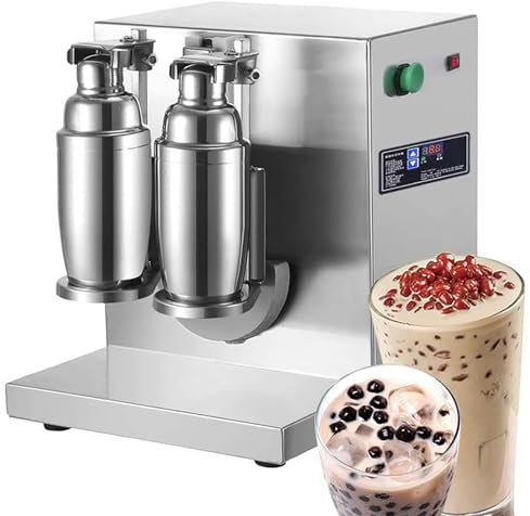 Hydravex Máquina automática para Mezclar té con Leche, batidora de té con Leche con Burbujas, batidora eléctrica de Acero Inoxidable de Doble Cabezal para Mezclar té con Leche, para restaurantes