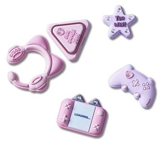 Crocs Jibbitz Charms, Girl Gamer 5 Pack