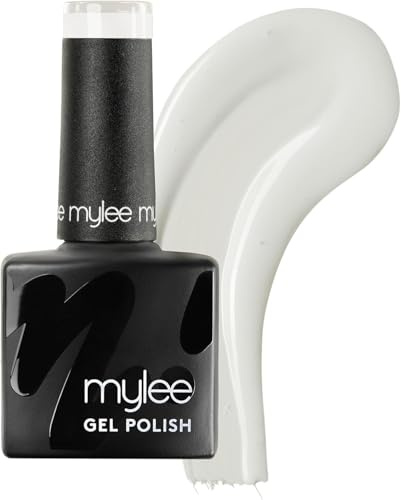 Mylee Smalto Gel Semipermanente 8ml [Break The Ice] - UV/LED Nail Art Manicure Pedicure, Lunga Durata, per Uso Professionale e Domestico [White Range] - Vegan & Cruelty Free