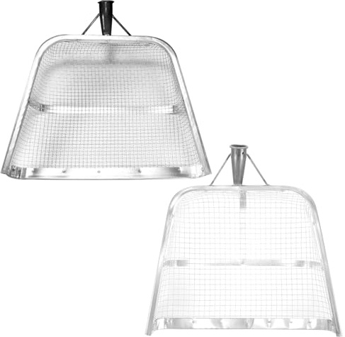 Pelle à Tamis Grande Pelle à Sable Maille de 4/12 mm Tamis Efficace pour Tamiser Le Sol Fuite de Jardin Pelle à Tamis de Sol de Sol en Acier Inoxydable Sable Tamis Tamis de Compost Agricole
