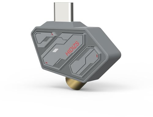 Hidizs SD2 Amplificateur de Casque Portable Type-C vers Adaptateur 3,5 mm Dongle DAC Décodeur Audio Haute résolution avec Haute qualité Audio, Gris