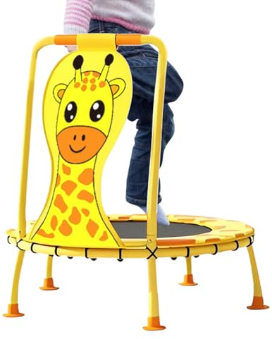 Trampoline pour - Trampolín Infantil Jirafa con asa 102 cm | Equipo de Ejercicios con Capacidad de Carga de 200 kg para niños y niñas de 1 a 6 años, Juguete Inflable para jardín, Deportes