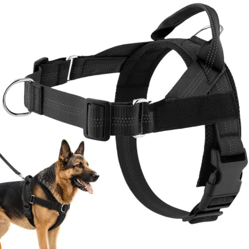 Paropet No Pull Adjustable Dog Harness Cordless Breathable Comfort Pet Walking Vest Harness with Secure Buckle Design, Ideal for All Dogs Daily Outdoor Walking Training and Travel Activities(M)