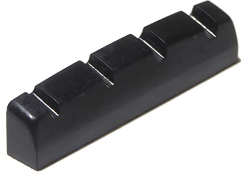 Black graphite Bass guitar top nut 4 string 43mm x 6mm