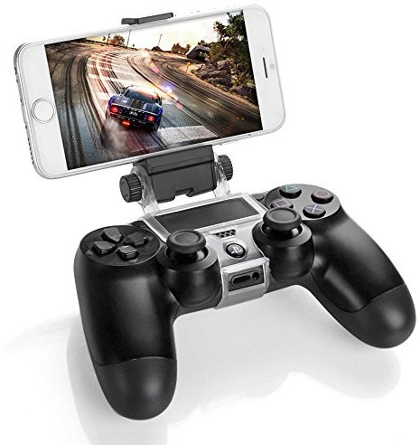 Link-e : Universal Smartphone, Telefon, Handyhalterung Kompatibel mit Sony Dualshock PS4, PS4 Slim, PS4 PRO Wireless Controller (Controller Nicht im Lieferumfang enthalten)