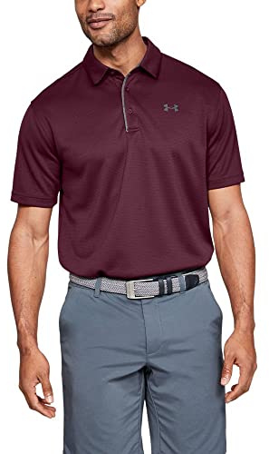 Under Armour Men's Tech Golf Polo , Maroon (609)/Graphite, X-Large