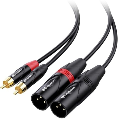 Cable Matters asymmetrischem Cinch auf XLR Kabel 1,8 m (2 RCA zu XLR-Stecker-Kabel, Dual-XLR-auf-RCA-Kabel, Chinch auf XLR Kabel) - 1,8 m