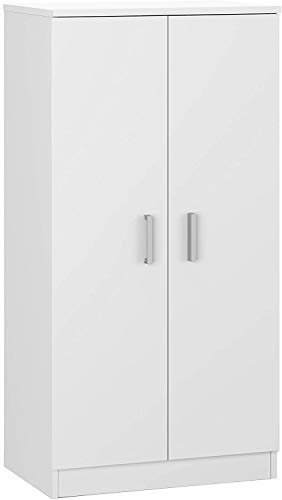 Mobelcenter, Mueble Zapatero Basic 2 Puertas, Armario Zapatero 2 Puertas Color Blanco Soft, Capacidad para 20-24 Pares de Zapatos, Medidas: Ancho: 55cm x Fondo: 36cm x Alto: 108cm (0894)