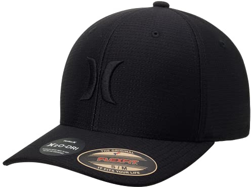 Hurley Men's H2O Dri Fitted Baseball Cap with Flexfit Stretchband Black