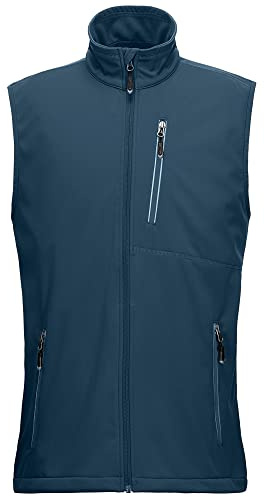33,000ft Gilet Softshell Léger Pour Hommes Gilet de Course Imperméable et Coupe-vent Gilet Respirant Sans Manches Pour le Cyclisme, Course, Randonnée, Golf