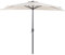 Balkonschirm halbrund beige mit Kurbel Stahlgestell 270 x 100 cm Modern Galati