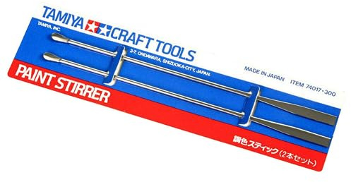 Tamiya Pack of 2 Stainless Steel Paint Stirrers with Long Handles 15cm
