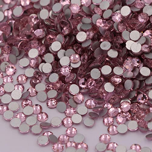 SS3-SS34 Hellrosa/Rosa Strasssteine mit Flacher Rückseite Nail Art Crystal Stones/Kleber auf Non Hotfix Strass-SS3 1440PCS