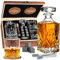 WHISISKEY Whiskey Karaffe Set - Whiskey Geschenkset - Geschenke für Männer - Männergeschenke Geschenk - Geburtstagsgeschenk Mann - Klassische Dekanter 700ML, 2 Whisky Gläser, 8 Whisky Steine