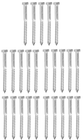 Tomotato Tornillos de Cabeza Hexagonal Autorroscantes, Media Roscas con Punta M8x90mm Acero Inoxidable para Fijación en Madera y Componentes de Techos