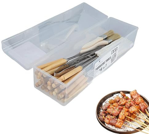 Juego de accesorios para barbacoa – Juego de herramientas profesionales para barbacoa con maletín de almacenamiento | utensilios resistentes para barbacoa, ideal para barbacoas al aire libre, camping