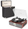 Fenton RP180 Vintage Record Player with CD Player, Bluetooth, FM Radio & Vinyl Storage Case - HiFi System with Turntable and CD Player, Wireless Audio Streaming