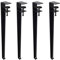 Verstellbare Tischbeine in F-Form, Klemme, 4 Stück, für Arbeitstisch, Couchtisch, Bartisch, ohne Bohren, 40 cm Höhe, Schwarz