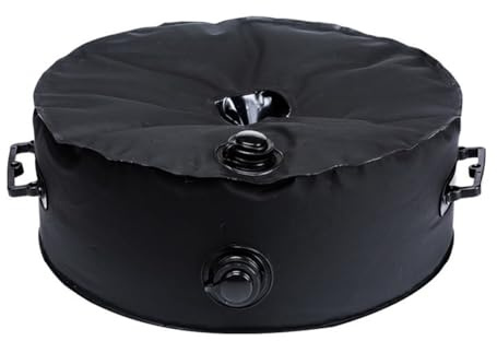 Base de paraguas rellena de agua para exteriores, forma redonda con asa, resistente a la intemperie, soporte para patios, piscinas, jardines, construcción de PVC, soporta paraguas (20 L)