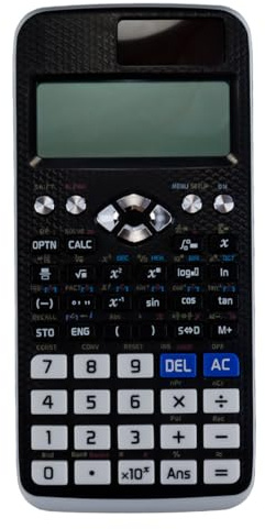 Durlo Calculadora científica FX-991EX con 552 funciones y pantalla de 10+2 dígitos para estudiantes, profesores y empresas.