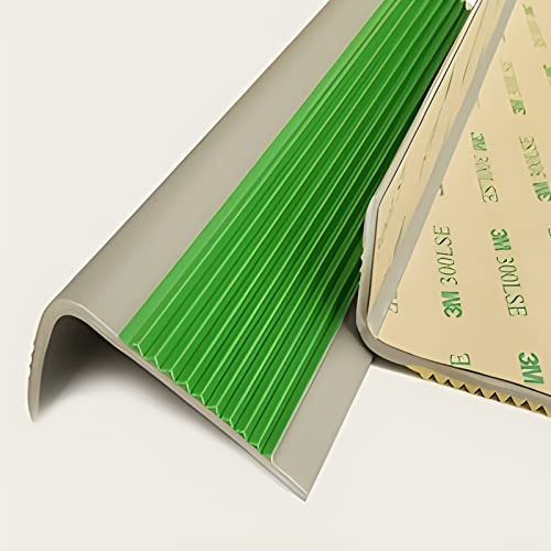 XAXIAOZ Profilo per Bordo Scale K Profilo per Bordo Scale, Protezione in Gomma per davanzali, Striscia di Transizione Antiscivolo per Pavimenti in Laminato per Interni ed estern