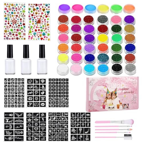 Kit Peinture Corporelle Couleurs Pour Loisirs Créatifs, , Pinceau, Pochoirs