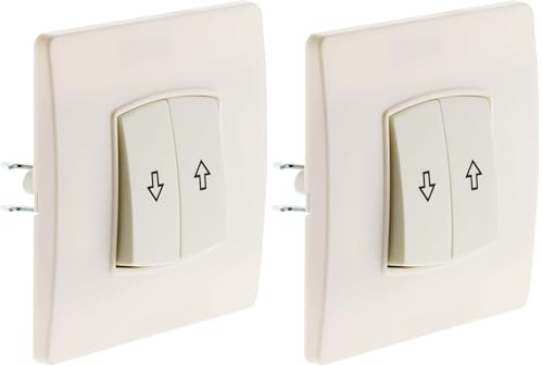 Zenitech Commande volet Roulant borne-Auto vis + Griffes - Blanc - Diwone (Lot de 2)