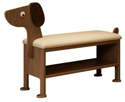 Skoställ, Skobänk i massivt trä med förvaring - Sittbar pall entrén,Entrébänk(108CM)